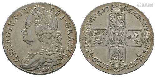 George II - 1745 LIMA - Shilling