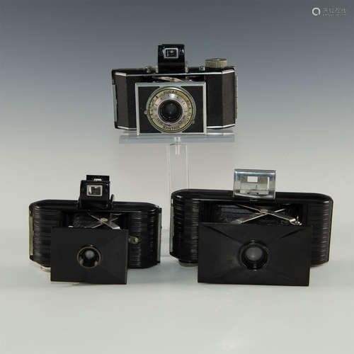 TRIO OF FOLDING BANTAM KODAK CAMERAS