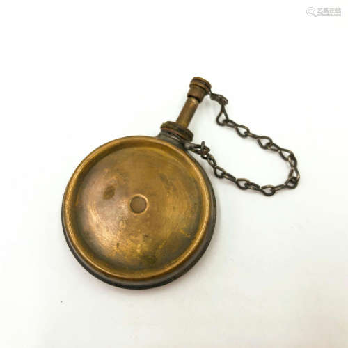 VINTAGE BRASS POCKETOILER POCKET OIL CAN WITH SCREW CAP