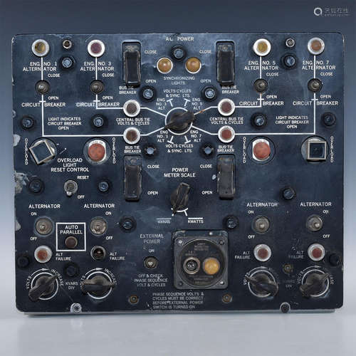 AVIATION COCKPIT AIRCRAFT ALTERNATING CURRENT POWER CONTROL PANEL