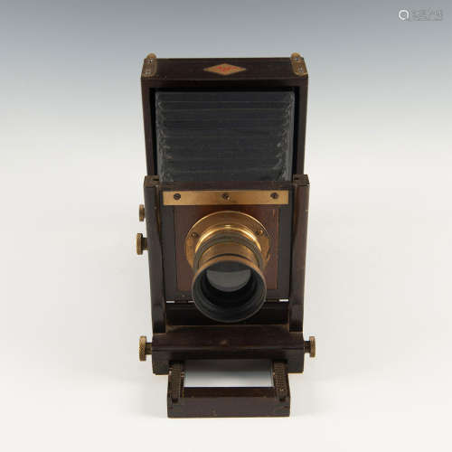 AGFA ANSCO WOODEN CAMERA, BACK ADAPTER AND GROUND GLASS