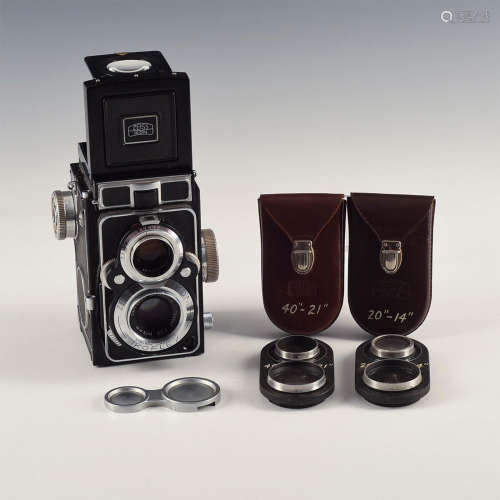 ZEISS IKON IKOFLEX TLR CAMERA WITH CAP, EXTRA LENSES