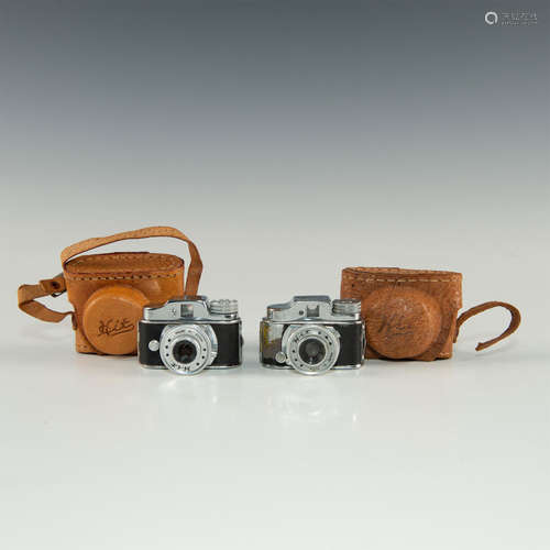 PAIR OF MICRO SPY OR NOVELTY HIT CAMERAS