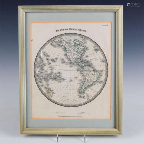 1844 MAP OF NORTH AMERICA