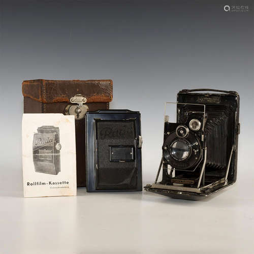 VINTAGE ART DECO PATENT ETUI FOLDING BELLOWS CAMERA