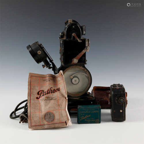VERY RARE PATHEX 1920'S 9.5MM FILM PROJECTOR AND CAMERA