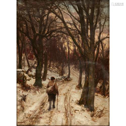 DAVID FARQUHARSON A.R.A., AR.S.A., R.S.W., R.O.I. (SCOTTISH 1840-1907)WINTER, GLEN LYON Signed and