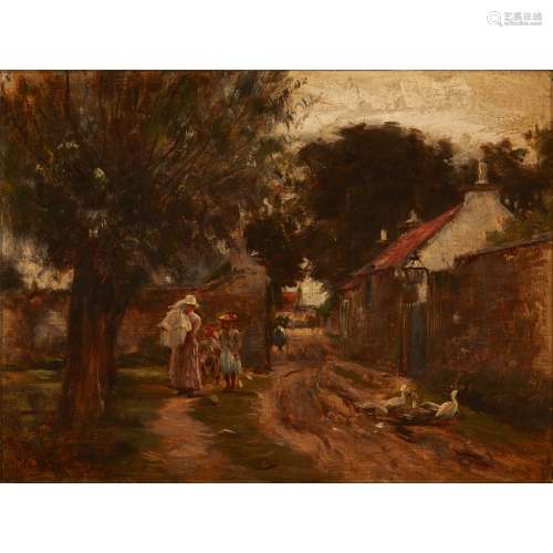 WILLIAM DARLING MCKAY R.S.A. (SCOTTISH 1844-1924)HOME FROM CHURCH Signed with initials, oil on