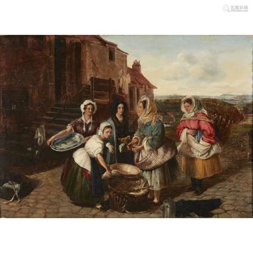 ALEXANDER CARSE (SCOTTISH C.1770-1843)EAST LOTHIAN FISHERWOMEN Signed, oil on board56cm x 76cm (22in