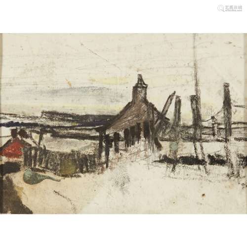 [§] JOAN EARDLEY R.S.A. (SCOTTISH 1921-1963)NORTH-EAST COTTAGE Pastel10cm x 14cm (4in x 5.5in)