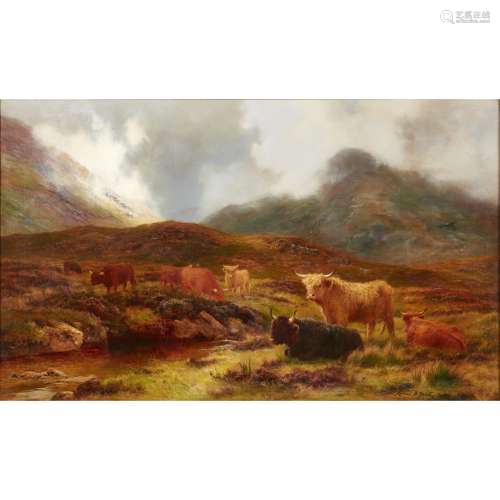 LOUIS BOSWORTH HURT (BRITISH 1856-1929)MOORLAND AT CLACHAIG, GLENCOE Signed and dated 1899, oil on