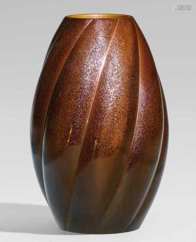 Große Vase. Bronze. 2. Hälfte 20. Jh.Gegossene Bodenmarke: Bôshû (=Yashima Bôshû, 1925-2001)