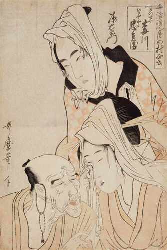 Kitagawa Utamaro (1754-1806)Ôban. Series: Chiwa kagami tsuki no murakumo. Title: Keisei Umegawa,