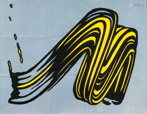 Lichtenstein, RoyNew York 1923 - 1997Brushstroke (Castelli Mailer). 1965. Farboffsetlithografie