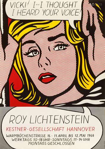 Lichtenstein, RoyNew York 1923 - 1997Ohne Titel. Ausstellungsplakat Kestner-Gesellschaft Hannover.