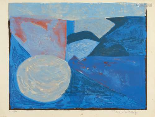 Poliakoff, Serge1900 Moskau - 1969 ParisComposition bleue. 1959. Farblithografie auf BFK RIVES. 51 x