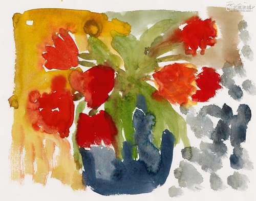 Förg, Günther1952 Füssen - 2013 Freiburg i. BrsgOhne Titel (Blumenstillleben). 1998. Aquarell auf