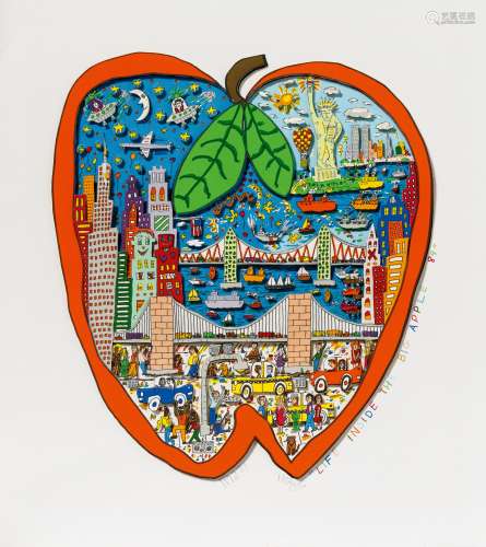 Rizzi, JamesNew York 1950 - 2011Life inside the big apple. 1989. Farbserigrafie (3-D Druck) auf