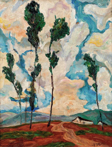 罗尔纯（1930～2015） 乡村 木板油画