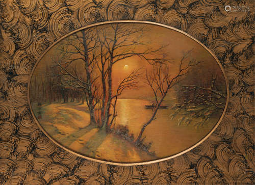 颜文樑（1893～1988） 冬日暖阳 木板油画
