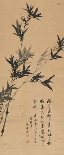 蒋潭祚（清） 癸丑（1853）年作 墨竹 立轴 水墨纸本
