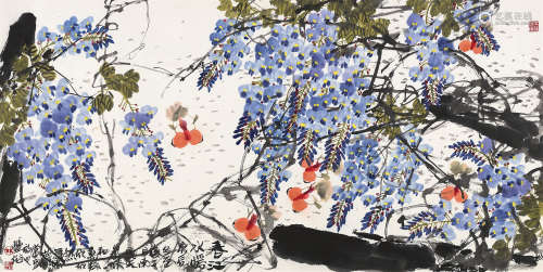 林丰俗 庚辰（2000）年作 春江水暖 镜片 设色纸本
