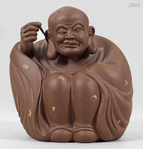 Xixing Buddhafigur Rotbraune Xixing Keramik mit be…