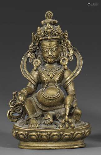 Figur des Vajrasattva auf einem Lotus Bronze. Darg…