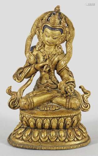 Sinotibetische Figur des Buddha Amitayus Bronze, f…