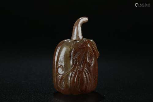 Early 20th C. rock crystal carved snuff bottle