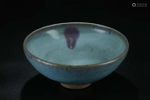 A lovely purple splashed Jun bowl; probably Yuan