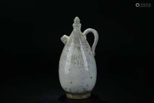 Antique white glazed wine pot