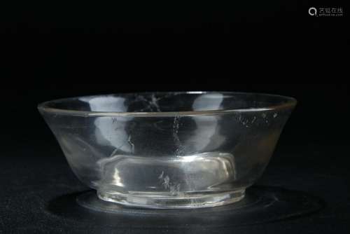 Superb old rock crystal bowl