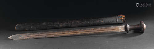 17世纪 铁剪金苏旦国礼剑（合金红铜鎏金）