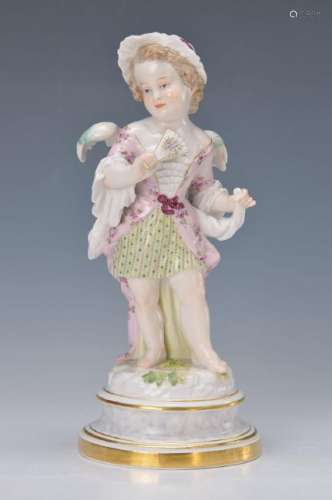 figurine, Meissen, 40/1950s, 2. choice, woman with fan