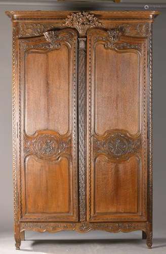 Armoire, Normandie, around 1780, oak massive, high