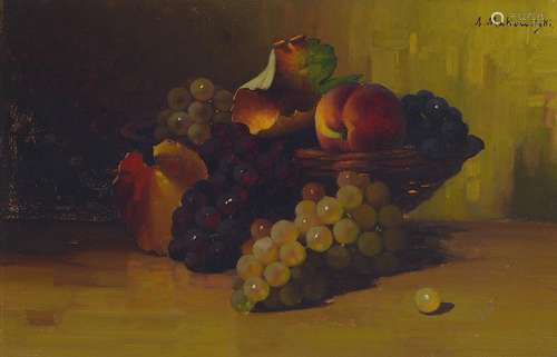 Alexander Makowitzki, 1863-1924, still life with grapes