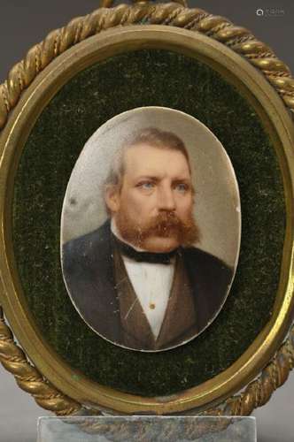 miniature painting, England, around 1860-70, Portrait