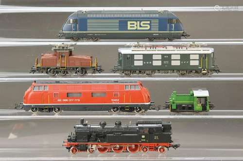 Märklin: 8 Locomotives, HO, 36331/36808 36851/3463/