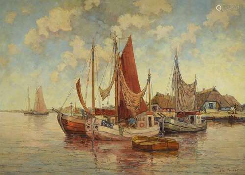 Hans Harländer, 1880 Hamburg-1943 Arnstadt, fishing