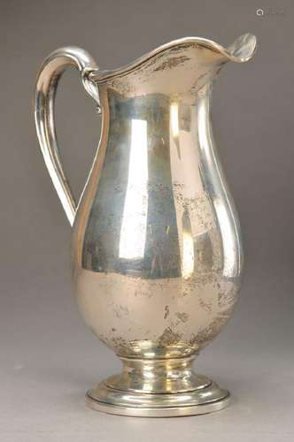 jar, USA, around 1900, Sterling silver, for water,