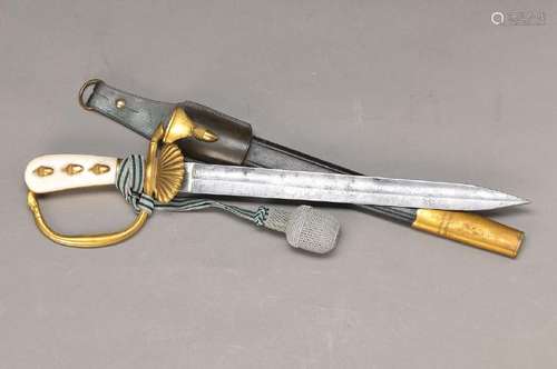 hunting knife, German, around 1870-80, opulentdecorated