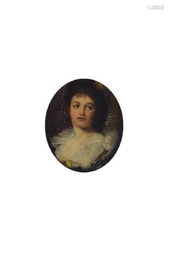 Portrait painter around 1880, portrait of a young woman