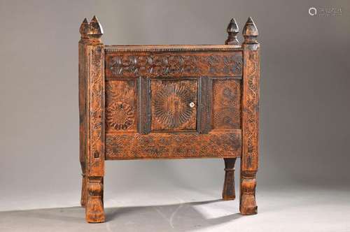 victual Chest, Afghanistan, 20th c., wood, on four