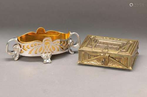 Art-Deco-casket and Art Nouve bowl, Erhard & Sons