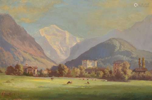 Karl Fuchs, 1836 Meiningen-1886 Bern, View from