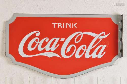 billboard Coca-Cola, 1960s, enamel, two-sided enameled