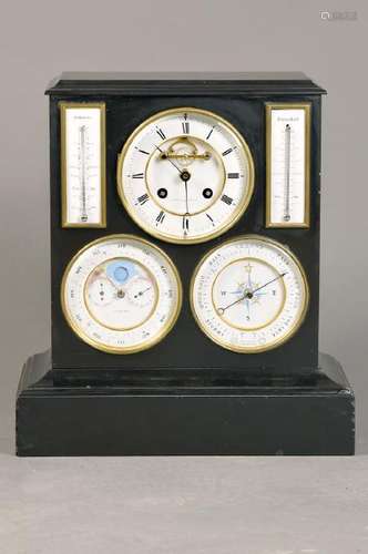 table clock with calendar, barometer and Thermometer