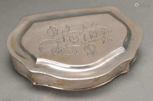 Tabatiere, Breslau, dated 1748, silver, interior