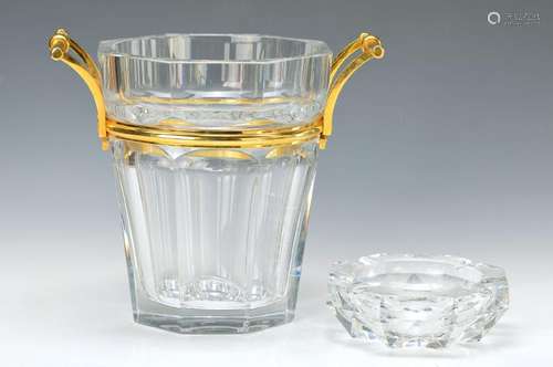 Champagne bucket and ash-tray, Baccarat, crystal